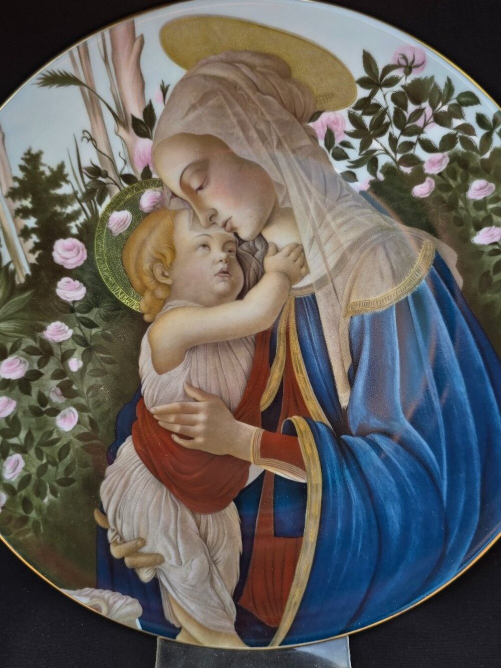 1976 Royal Worcester “Madonna and Child” Plate • Botticelli • Limoges England •